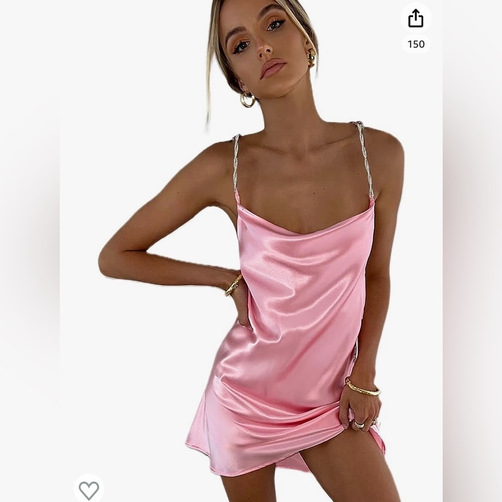 Womens satin mini dress size M